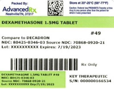 Label3 (3dexamethasone 1.5mg 80425 0346 03)